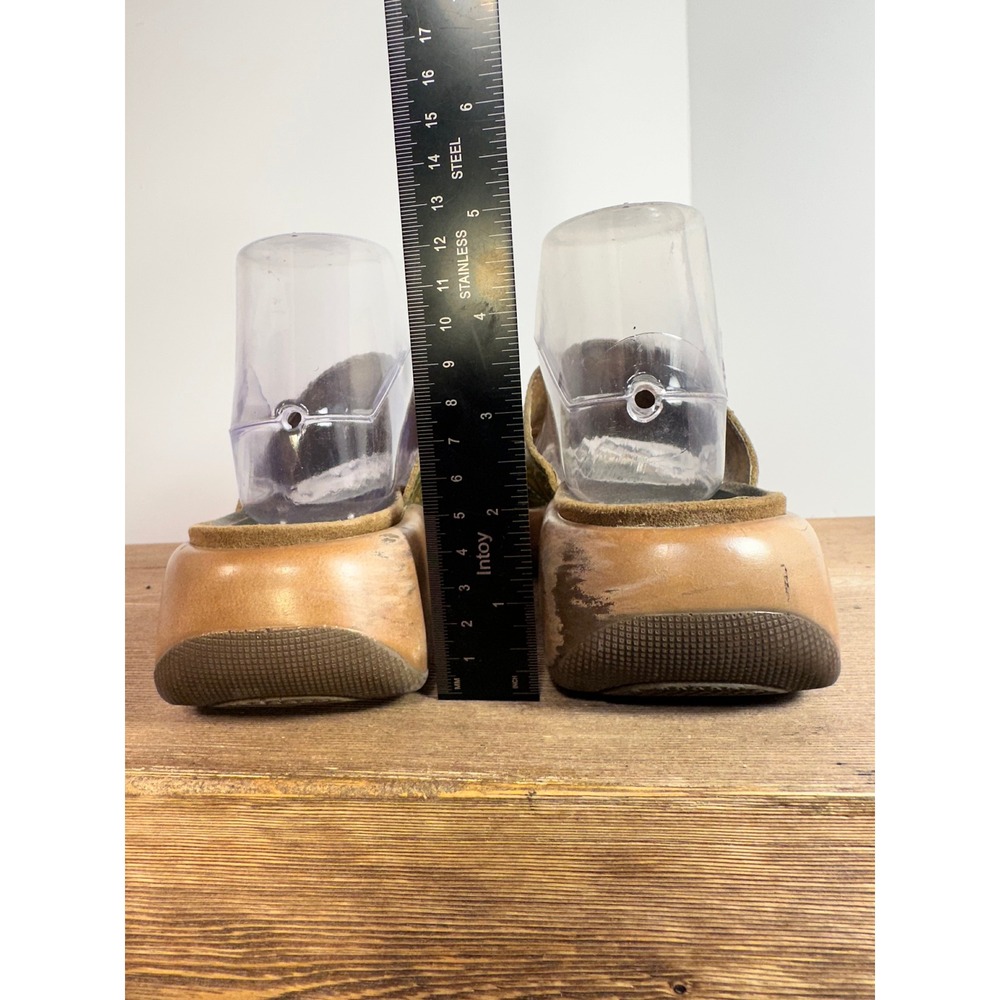 Dansko VTG Leather Comfort Slides Toe Loop Portugal Boho Y2K Rare 90s 38/ 7.5-8 - Picture 6 of 10